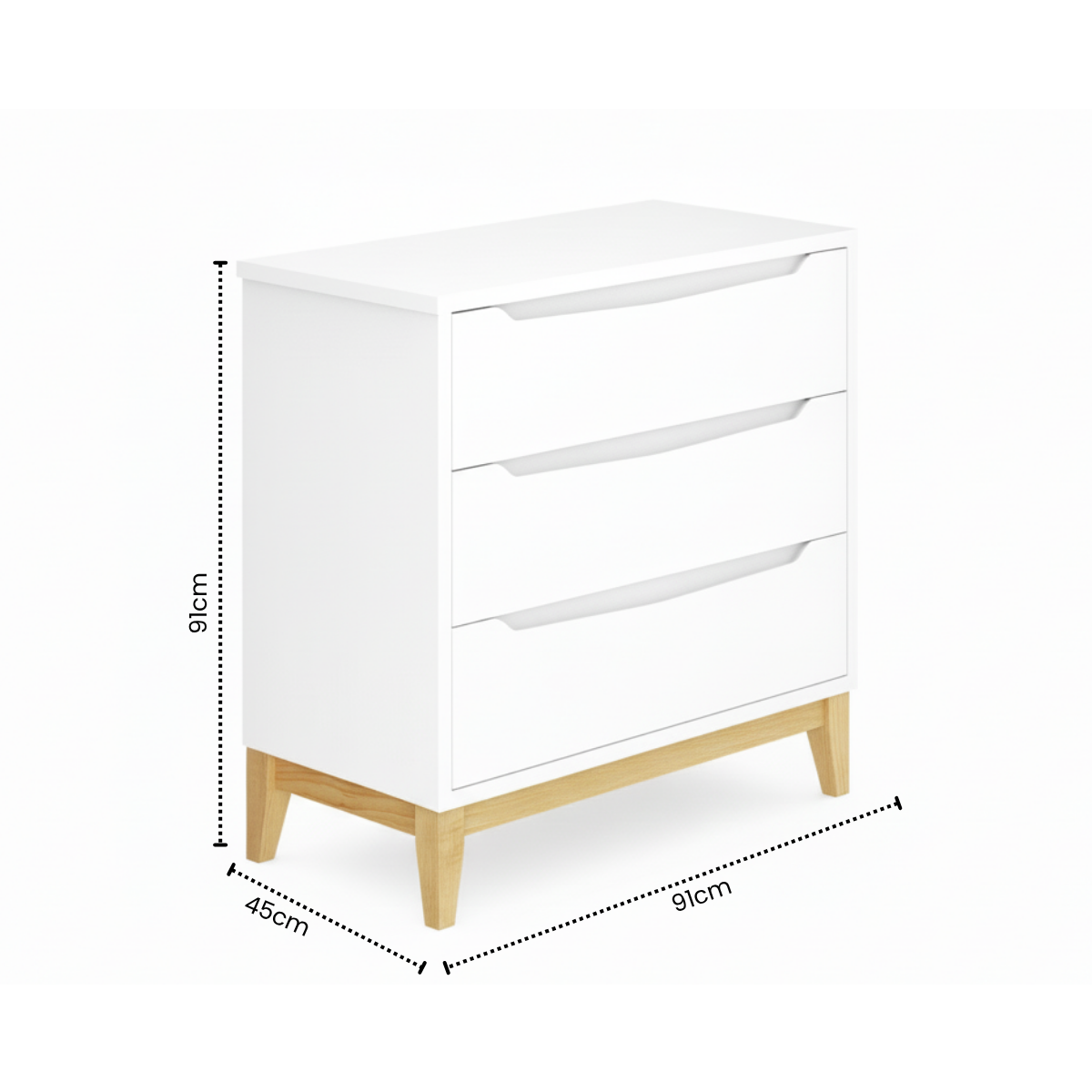 Cômoda Amor Perfeito (3 Gavetas)