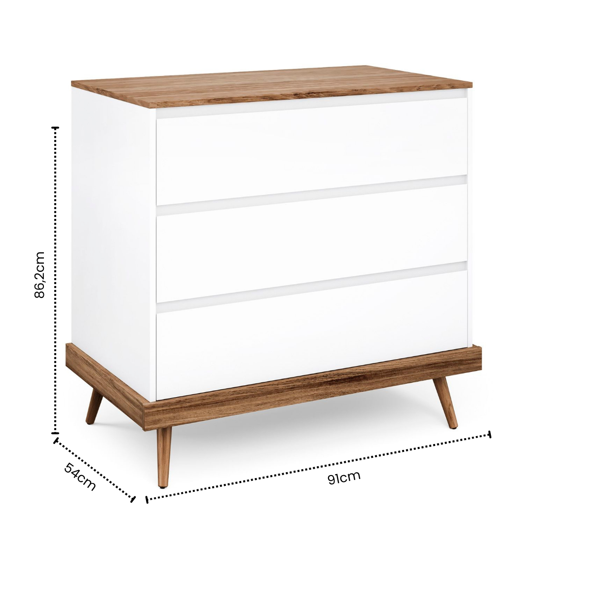 Cômoda Canção de Ninar (3 Gavetas)