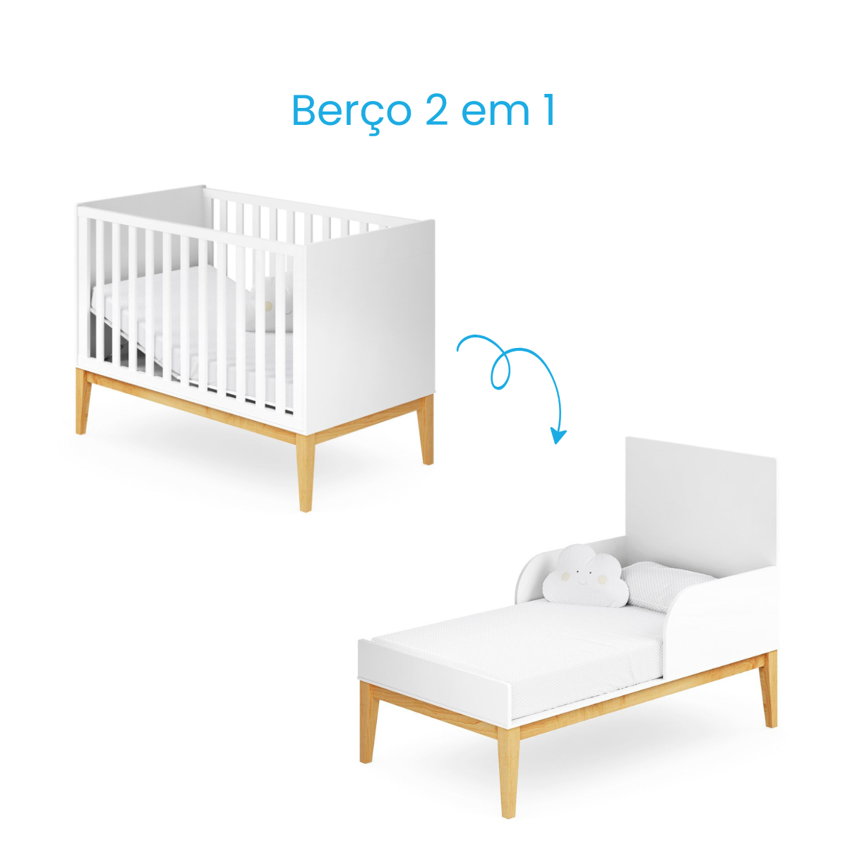 Berço Amor Perfeito 2 em 1