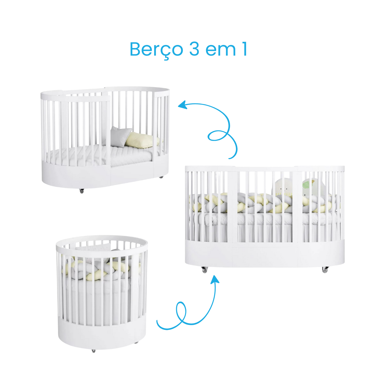 Berço Wave 3 em 1