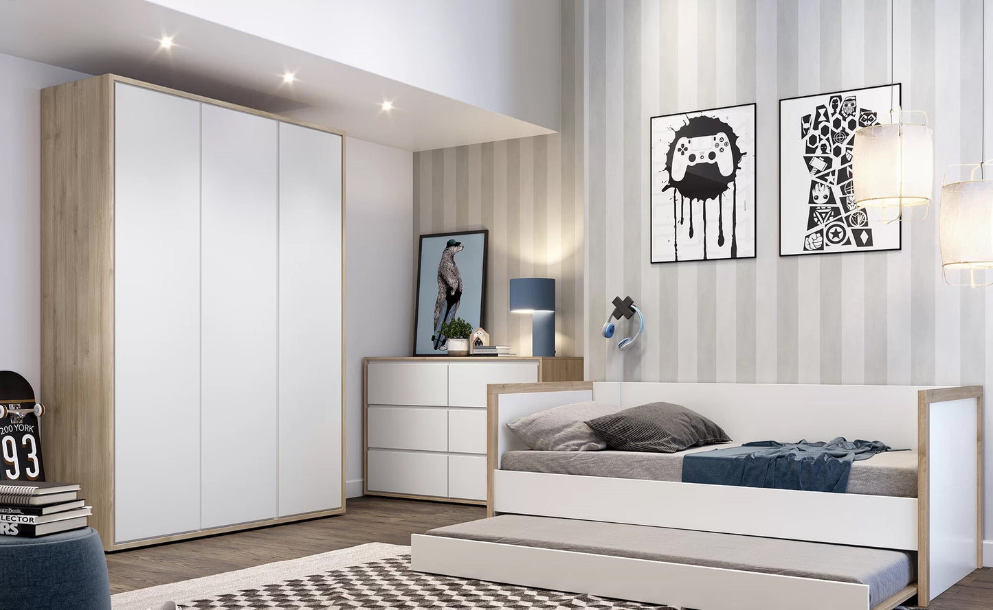 Cama Wood com Encosto (Estilo Sofá)