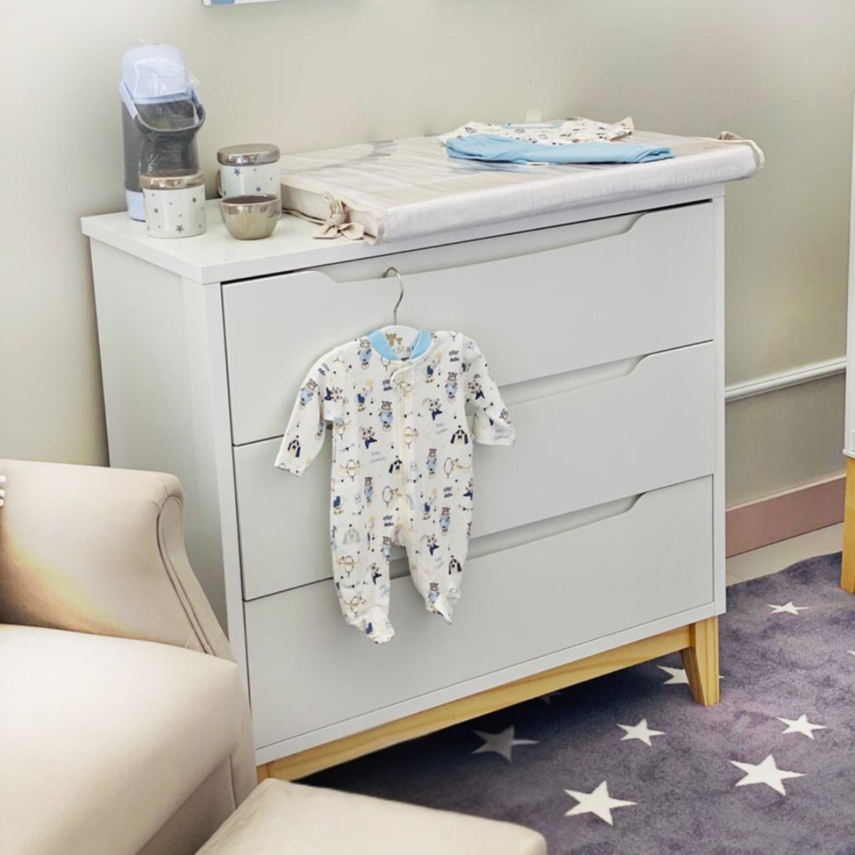 Cômoda Amor Perfeito (3 Gavetas)