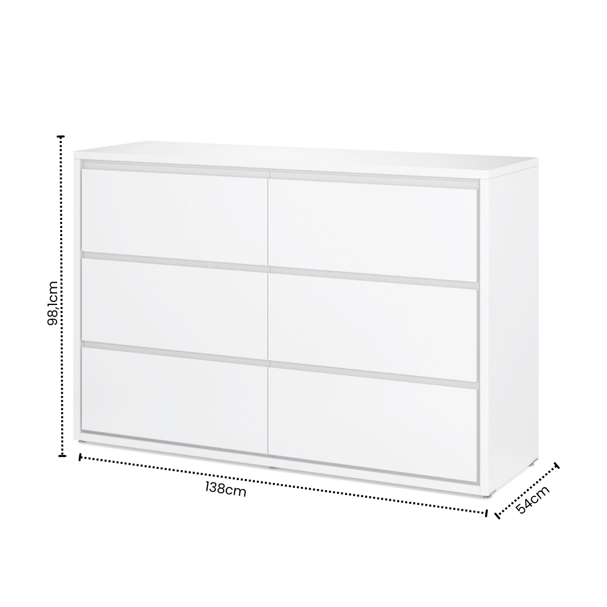 Cômoda Wood (6 Gavetas)